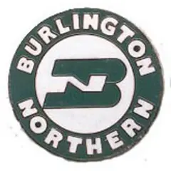 Burlington Northern Railroad Pin Round 1"