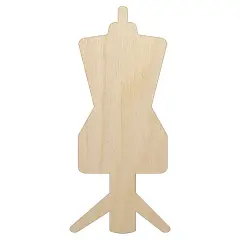 Dress Manequin Form Sewing Unfinished Wood Shape Piece Cutout for DIY Craft Projects