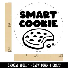 Smart Cookie Chocolate Chip Teacher Student Self-Inking Rubber Stamp Ink Stamper for Stamping Crafting Planners Yellow
