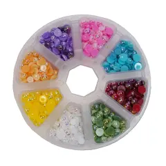 Buttons Galore Flat Back Pearl Assortments for DIY Craft Projects - 8 Unique Colors - 1600 Pieces