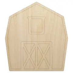 Barn Doodle Unfinished Wood Shape Piece Cutout for DIY Craft Projects