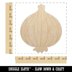Cute Kawaii Sad Crying Onion Unfinished Wood Shape Piece Cutout for DIY Craft Projects