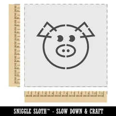 Cute Pig Face Wall Cookie DIY Craft Reusable Stencil