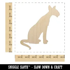 Siamese Cat Solid Unfinished Wood Shape Piece Cutout for DIY Craft Projects