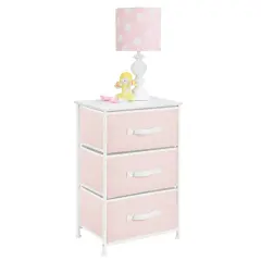 mDesign Storage Dresser Tower Furniture Unit with 3 Drawers