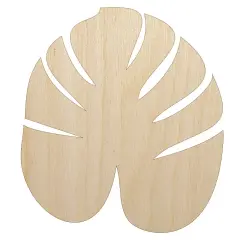 Palm Leaf Tropical Unfinished Wood Shape Piece Cutout for DIY Craft Projects