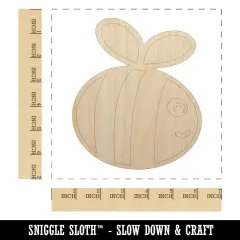 Buzzy Bumble Bee Unfinished Wood Shape Piece Cutout for DIY Craft Projects