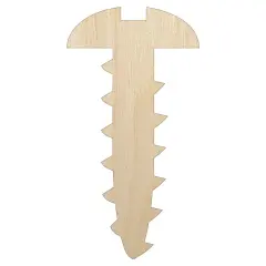 Screw Silhouette Woodworking Tools Unfinished Wood Shape Piece Cutout for DIY Craft Projects