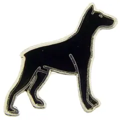 Doberman Pin Black 1"