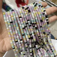 Kitcheniva 15.5" Faceted Jade Rondelle Beads 2x4mm Multicolor 04