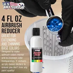 4-Ounce Pint Airbrush Thinner for Reducing Airbrush Paint for All Acrylic Paints - Extender Base, Reducer to Thin Colors Improve Flow - Works for Thinning Acrylic Pouring Paint