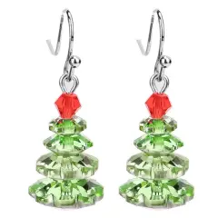 Kitcheniva Colorful Crystal Christmas Tree Earrings Dangle Green