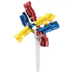 Small 3-Color Primary Ribbon DecoPics&reg; Cupcake Decoration, 12ct