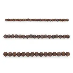 Pleated Metal Round Beads Collection Value Pack |Copper Finish