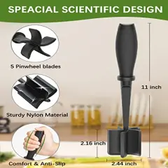 Meat Chopper, Heat Resistant Meat Masher for Hamburger Meat, Ground Beef Smasher, Nylon Hamburger Chopper Utensil, Ground Meat Chopper, Non Stick Mix Chopper, Mix and Chop, Potato Masher Tool