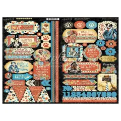 Graphic 45 Well Groomed Cardstock Stickers