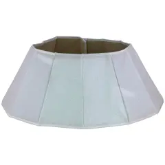 Northlight 26" Shiny White Fabric Hexagonal Christmas Tree Collar