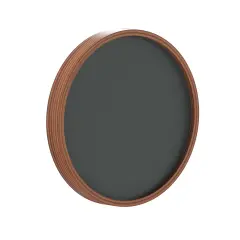 HBCY Creations Set of 2 Round Wood Framed Wall Mounted Magnetic Chalkboards with Eraser and Chalk