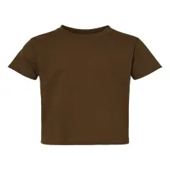 Rabbit Skins&reg; Toddler Cotton Crewneck Short Sleeve Jersey T-Shirt -3301T Brown
