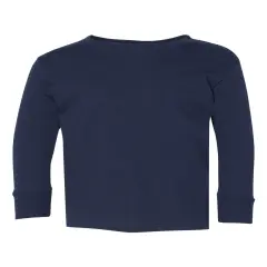 Rabbit Skins&reg; Toddler Fine Jersey Crewneck Long Sleeve Tee - 3302 Navy