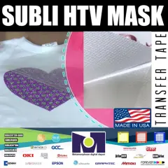 SUBLI HTV MASK&trade; 8&rdquo;x9&rdquo;- 25 SHEETS For Sublimation HTV Vinyl - Transfer Tape USA