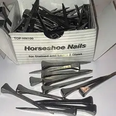 100 Horseshoe Nails 2" for Leaded Stained Glass Projects