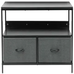 Sorbus TV Stand Dresser with 2 Drawers - Television Riser Chest with Storage - Bedroom, Living Room, Closet, & Dorm Furniture Black