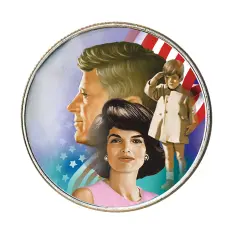 JFK Half Dollar Family Colorized Coin