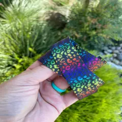 Rainbow Leopard Print 1&rdquo; Seatbelt Webbing