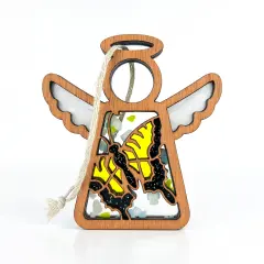3.5" (H) Swallowtail Butterfly Ornament - Handcrafted in Texas - Mother's Angels&reg; Christmas Angel Wings Figurine