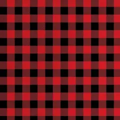 FabricLA 100% Cotton Flannel Fabric - 58/60" Inches (150 CM) - Cotton Tartan Flannel Fabric - Use as Blanket, PJ, Shirt, Cloth Flannel Craft Fabric - Red & Black, 5 Continuous Yard