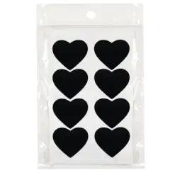 Wrapables Set of 40 Chalkboard Labels / Chalkboard Stickers, 1.73" x 1.45" Heart