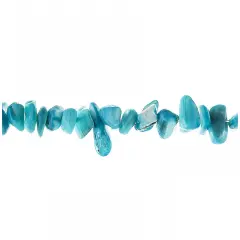 Earth's Jewel Semi-Precious Aquamarine Dyed M.O.P Loose Chips Beads