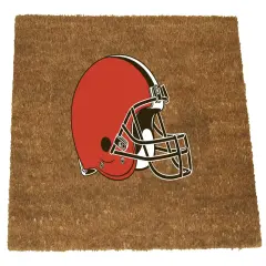 The Memory Company NFL Cleveland Browns Logo Rectangular Coir Door Mat 29.5" x 19.5" Bronze