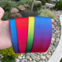 Rainbow Ombr&eacute; 1.5&rdquo; Seatbelt Webbing