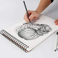 Sketchpad 9X12" Inch (68lb/100g), 100 Sheets of TOP Spiral Bound Sketch Book for Artist Pro & Amateurs | Marker Art, Colored Pencil, Charcoal for Sketching
