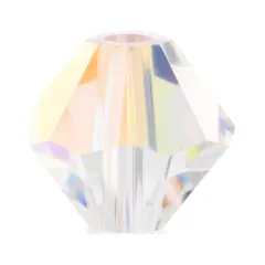 Preciosa Czech Crystal Rondelle 5" Bead Strand, 4mm Crystal AB