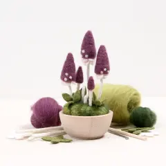 Mushroom Needle Felting Kit, Pixie Parasol