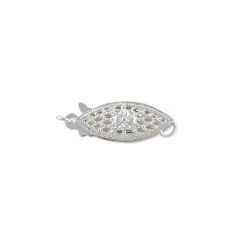 JewelrySupply Sterling Silver Filigree Pearl Necklace Clasp 16x6mm Sterling Silver with .925 STAMP