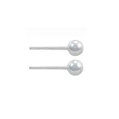 JewelrySupply Sterling Silver 4mm Ball Post Earrings (1 Pair of Sterling Silver Earrings)