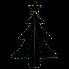 Northlight 38.5" Lighted Christmas Tree Silhouette Outdoor Christmas Decor White