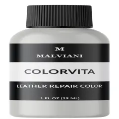 Leather Repair Color Restore for Faded and Scratched Couches Metallic silver