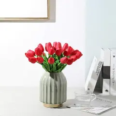 Kitcheniva Artificial Tulips Real Touch Home Decor 10 Pcs Red