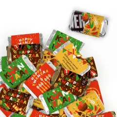 Kwanzaa Candy Party Favors Hershey's Miniatures Chocolate - Festive Pattern