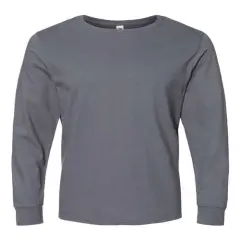 High-Quality Long Sleeve T-Shirt for Adult Charcoal grey