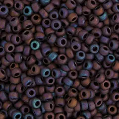 Miyuki 250g Metallic Round Rocailles Seed Beads, 11/0 Copper AB Mat #2005