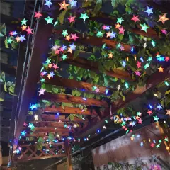 LED Solar String Lights Outdoor Star Fairy Light Multicolor