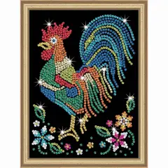 KSG Crafts Cosmo Cockerel Sequin Kit Multi