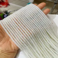 Kitcheniva 15.5" Faceted Jade Rondelle Beads 2x4mm Opalite