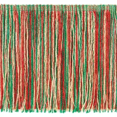 10 Yards of 6" Glitter Chainette Fringe Trim | 10 yard cut Christmas Multi